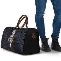 Runic Skull Travel Bag with Nordic Symbols and Knot Pattern Viking Heritage Tribute - Wonder Print Shop