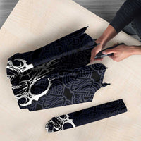Runic Skull Umbrella with Nordic Symbols and Knot Pattern Viking Heritage Tribute - Wonder Print Shop