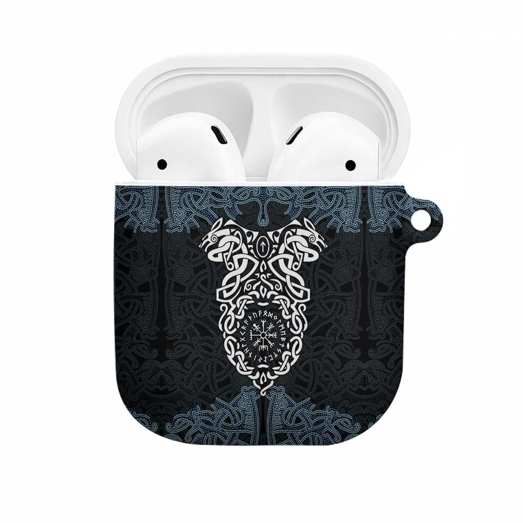 Viking Vegvisir Symbol AirPods Case with Runes and Intricate Knotwork Norse Protection Tribute - Wonder Print Shop