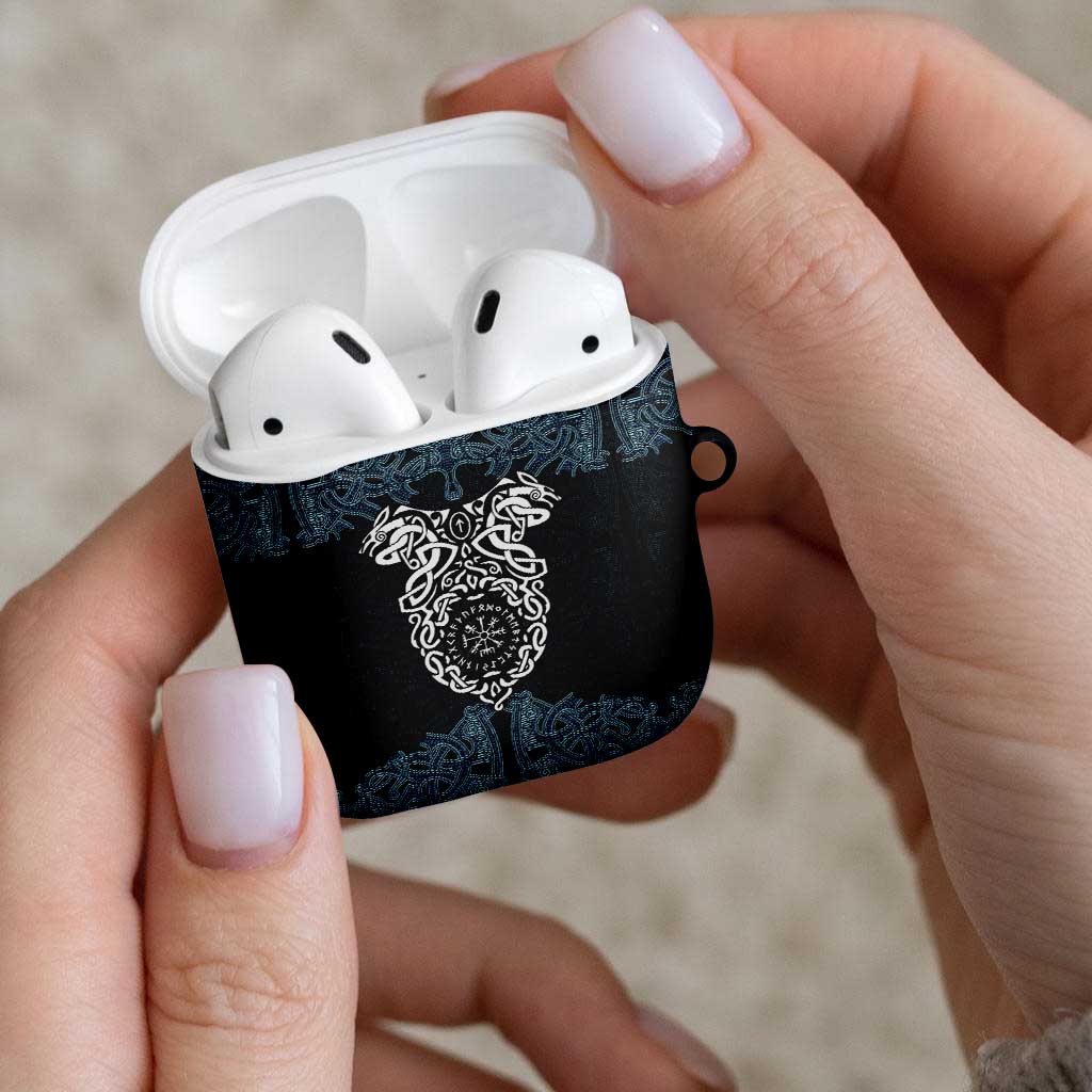 Viking Vegvisir Symbol AirPods Case with Runes and Intricate Knotwork Norse Protection Tribute - Wonder Print Shop