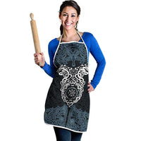 Viking Vegvisir Symbol Apron with Runes and Intricate Knotwork Norse Protection Tribute - Wonder Print Shop