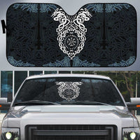 Viking Vegvisir Symbol Auto Sun Shade with Runes and Intricate Knotwork Norse Protection Tribute - Wonder Print Shop