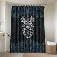 Viking Vegvisir Symbol Bathroom Set with Runes and Intricate Knotwork Norse Protection Tribute - Wonder Print Shop