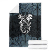 Viking Vegvisir Symbol Blanket with Runes and Intricate Knotwork Norse Protection Tribute - Wonder Print Shop