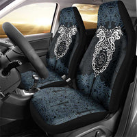 Viking Vegvisir Symbol Car Seat Cover with Runes and Intricate Knotwork Norse Protection Tribute - Wonder Print Shop