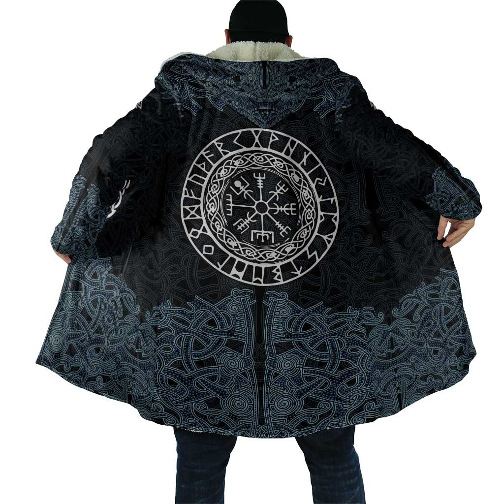 Viking Vegvisir Symbol Cloak with Runes and Intricate Knotwork Norse Protection Tribute - Wonder Print Shop