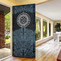Viking Vegvisir Symbol Door Cover with Runes and Intricate Knotwork Norse Protection Tribute - Wonder Print Shop