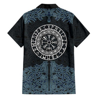 Viking Vegvisir Symbol Family Matching Mermaid Dress and Hawaiian Shirt with Runes and Intricate Knotwork Norse Protection Tribute - Wonder Print Shop