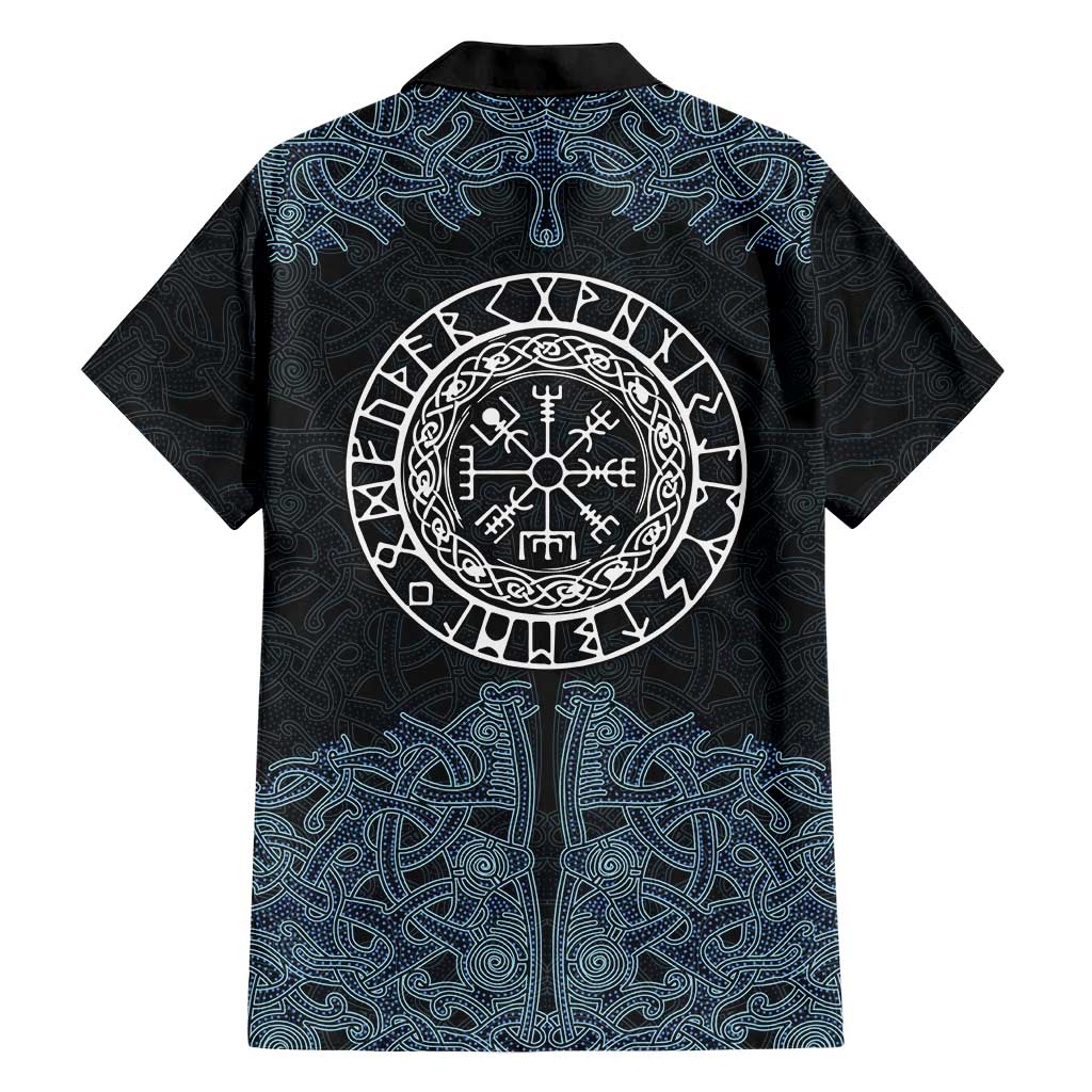 Viking Vegvisir Symbol Family Matching Tank Maxi Dress and Hawaiian Shirt with Runes and Intricate Knotwork Norse Protection Tribute - Wonder Print Shop