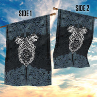 Viking Vegvisir Symbol Garden Flag with Runes and Intricate Knotwork Norse Protection Tribute - Wonder Print Shop