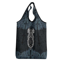 Viking Vegvisir Symbol Grocery Bag with Runes and Intricate Knotwork Norse Protection Tribute - Wonder Print Shop