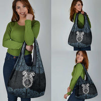 Viking Vegvisir Symbol Grocery Bag with Runes and Intricate Knotwork Norse Protection Tribute - Wonder Print Shop