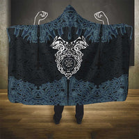 Viking Vegvisir Symbol Hooded Blanket with Runes and Intricate Knotwork Norse Protection Tribute - Wonder Print Shop