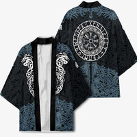 Viking Vegvisir Symbol Kimono with Runes and Intricate Knotwork Norse Protection Tribute - Wonder Print Shop