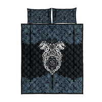 Viking Vegvisir Symbol Quilt Bed Set with Runes and Intricate Knotwork Norse Protection Tribute - Wonder Print Shop