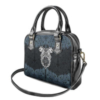 Viking Vegvisir Symbol Shoulder Handbag with Runes and Intricate Knotwork Norse Protection Tribute - Wonder Print Shop