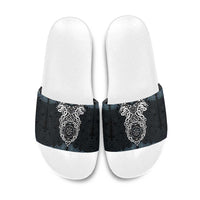 Viking Vegvisir Symbol Slide Sandals with Runes and Intricate Knotwork Norse Protection Tribute - Wonder Print Shop