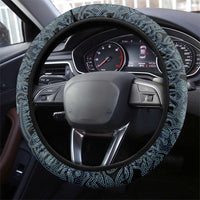 Viking Vegvisir Symbol Steering Wheel Cover with Runes and Intricate Knotwork Norse Protection Tribute - Wonder Print Shop
