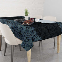 Viking Vegvisir Symbol Tablecloth with Runes and Intricate Knotwork Norse Protection Tribute - Wonder Print Shop