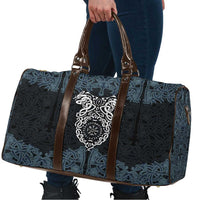Viking Vegvisir Symbol Travel Bag with Runes and Intricate Knotwork Norse Protection Tribute - Wonder Print Shop