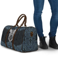 Viking Vegvisir Symbol Travel Bag with Runes and Intricate Knotwork Norse Protection Tribute - Wonder Print Shop