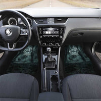Spirit Guide Wolf Car Mats with Forest Background Tribal Paw Print with Nature Symbols Native American - Wonder Print Shop