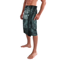 Spirit Guide Wolf Lavalava with Forest Background Tribal Paw Print with Nature Symbols Native American - Wonder Print Shop