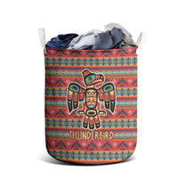 Thunderbird Totem Laundry Basket Native American Geometric Tribal - Pacific Northwest Indigenous Art - Wonder Print Shop