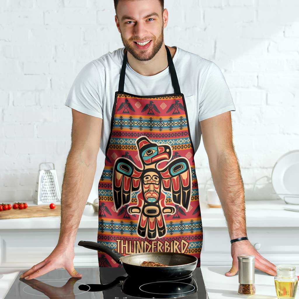 Thunderbird Totem Apron Native American Geometric Tribal - Pacific Northwest Indigenous Art - Wonder Print Shop