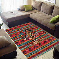 Thunderbird Totem Area Rug Native American Geometric Tribal - Pacific Northwest Indigenous Art - Wonder Print Shop