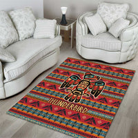 Thunderbird Totem Area Rug Native American Geometric Tribal - Pacific Northwest Indigenous Art - Wonder Print Shop
