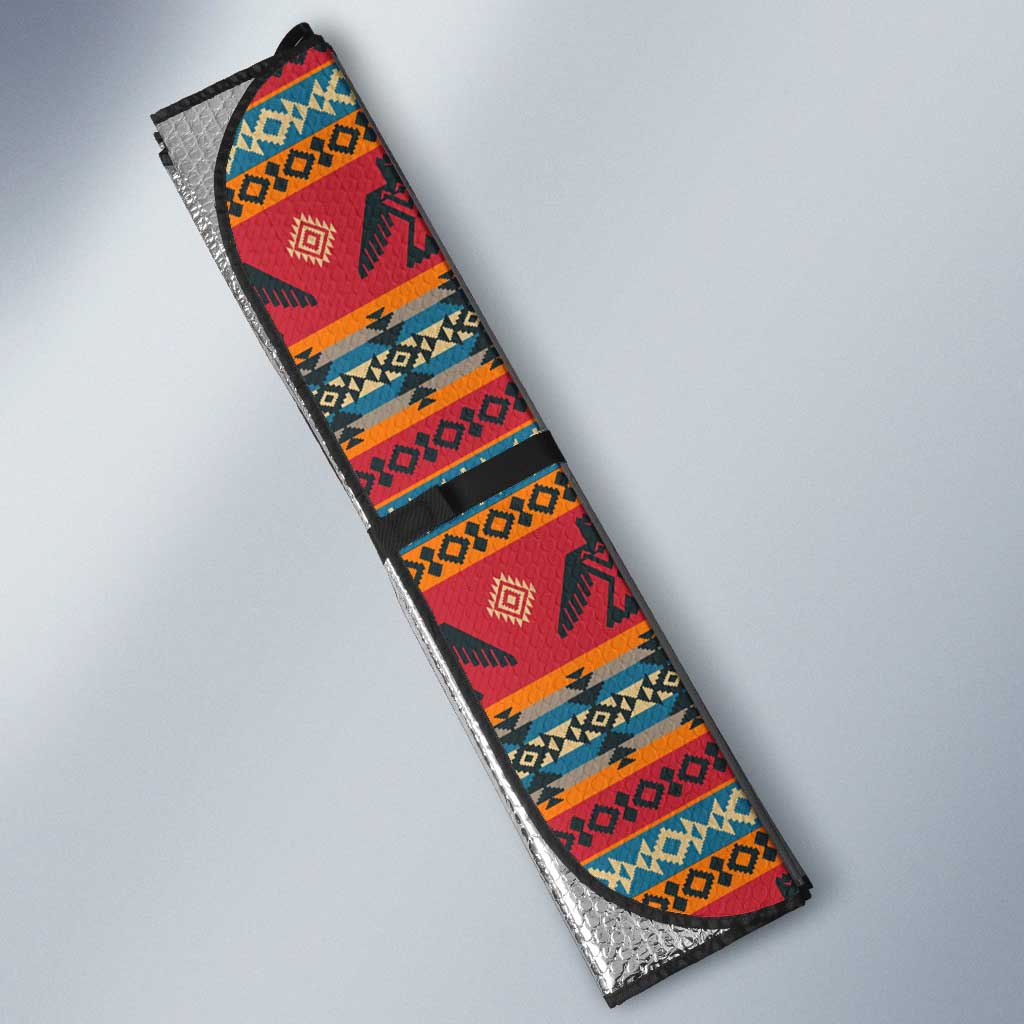 Thunderbird Totem Auto Sun Shade Native American Geometric Tribal - Pacific Northwest Indigenous Art - Wonder Print Shop