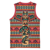 Thunderbird Totem Basketball Jersey Native American Geometric Tribal - Pacific Northwest Indigenous Art - Wonder Print Shop