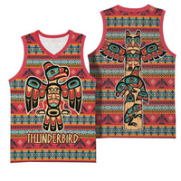 Thunderbird Totem Basketball Jersey Native American Geometric Tribal - Pacific Northwest Indigenous Art - Wonder Print Shop