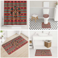 Thunderbird Totem Bathroom Set Native American Geometric Tribal - Pacific Northwest Indigenous Art - Wonder Print Shop