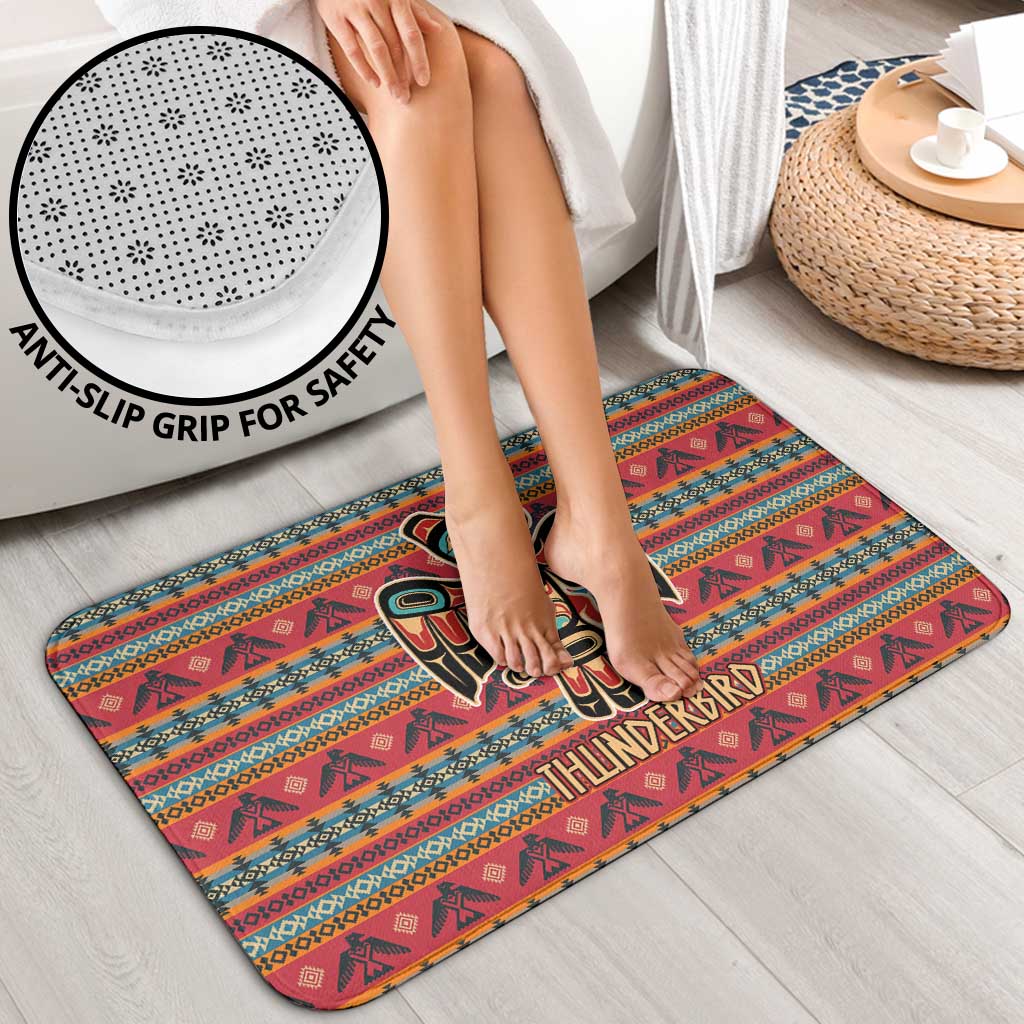 Thunderbird Totem Bathroom Set Native American Geometric Tribal - Pacific Northwest Indigenous Art - Wonder Print Shop