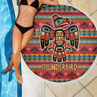 Thunderbird Totem Beach Blanket Native American Geometric Tribal - Pacific Northwest Indigenous Art - Wonder Print Shop