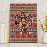 Thunderbird Totem Canvas Wall Art Native American Geometric Tribal - Pacific Northwest Indigenous Art - Wonder Print Shop