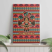 Thunderbird Totem Canvas Wall Art Native American Geometric Tribal - Pacific Northwest Indigenous Art - Wonder Print Shop