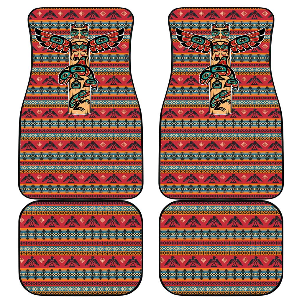 Thunderbird Totem Car Mats Native American Geometric Tribal - Pacific Northwest Indigenous Art - Wonder Print Shop