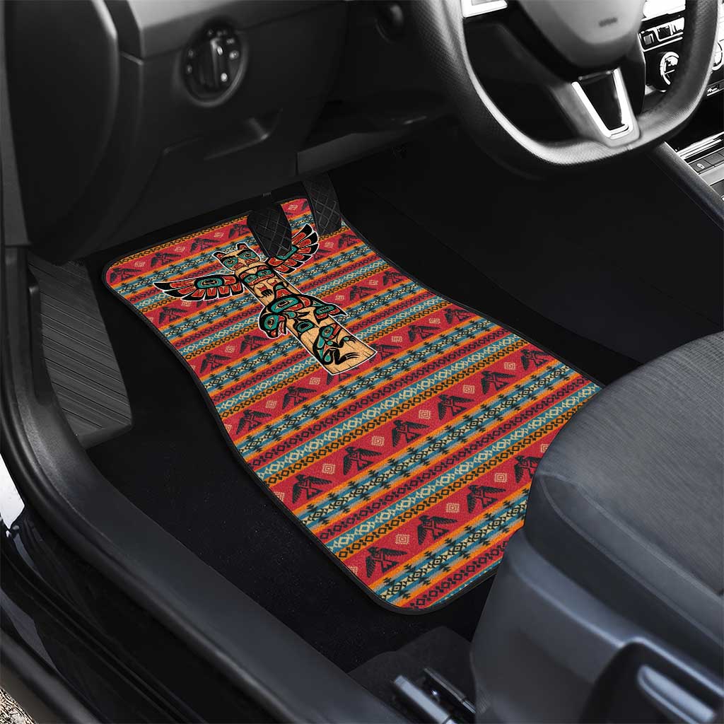 Thunderbird Totem Car Mats Native American Geometric Tribal - Pacific Northwest Indigenous Art - Wonder Print Shop