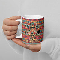 Thunderbird Totem Ceramic Mug Native American Geometric Tribal - Pacific Northwest Indigenous Art - Wonder Print Shop
