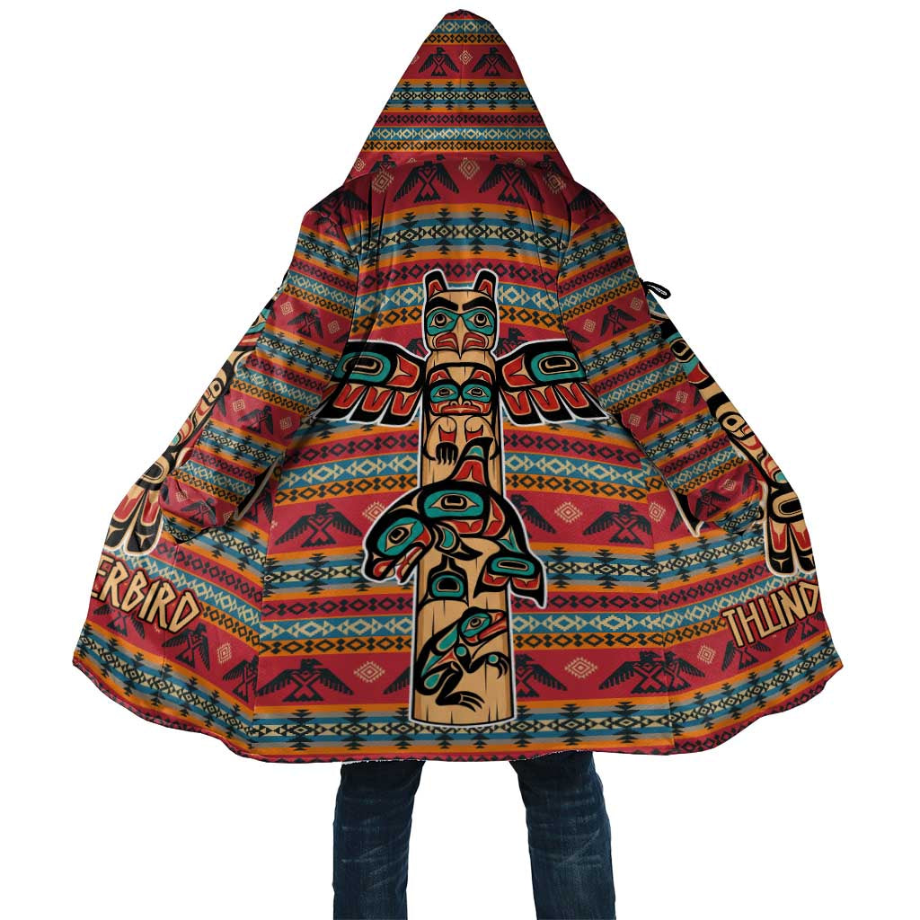 Thunderbird Totem Cloak Native American Geometric Tribal - Pacific Northwest Indigenous Art - Wonder Print Shop