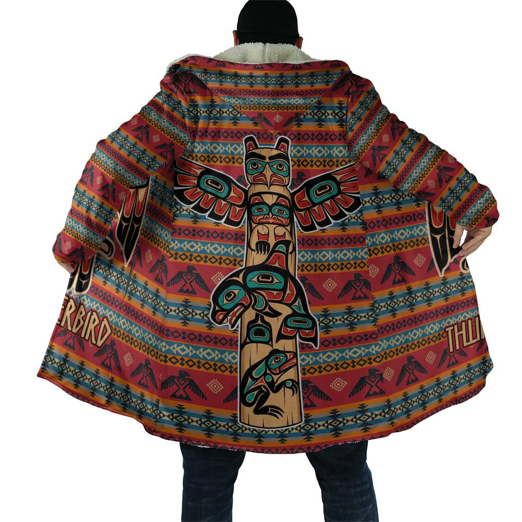 Thunderbird Totem Cloak Native American Geometric Tribal - Pacific Northwest Indigenous Art - Wonder Print Shop