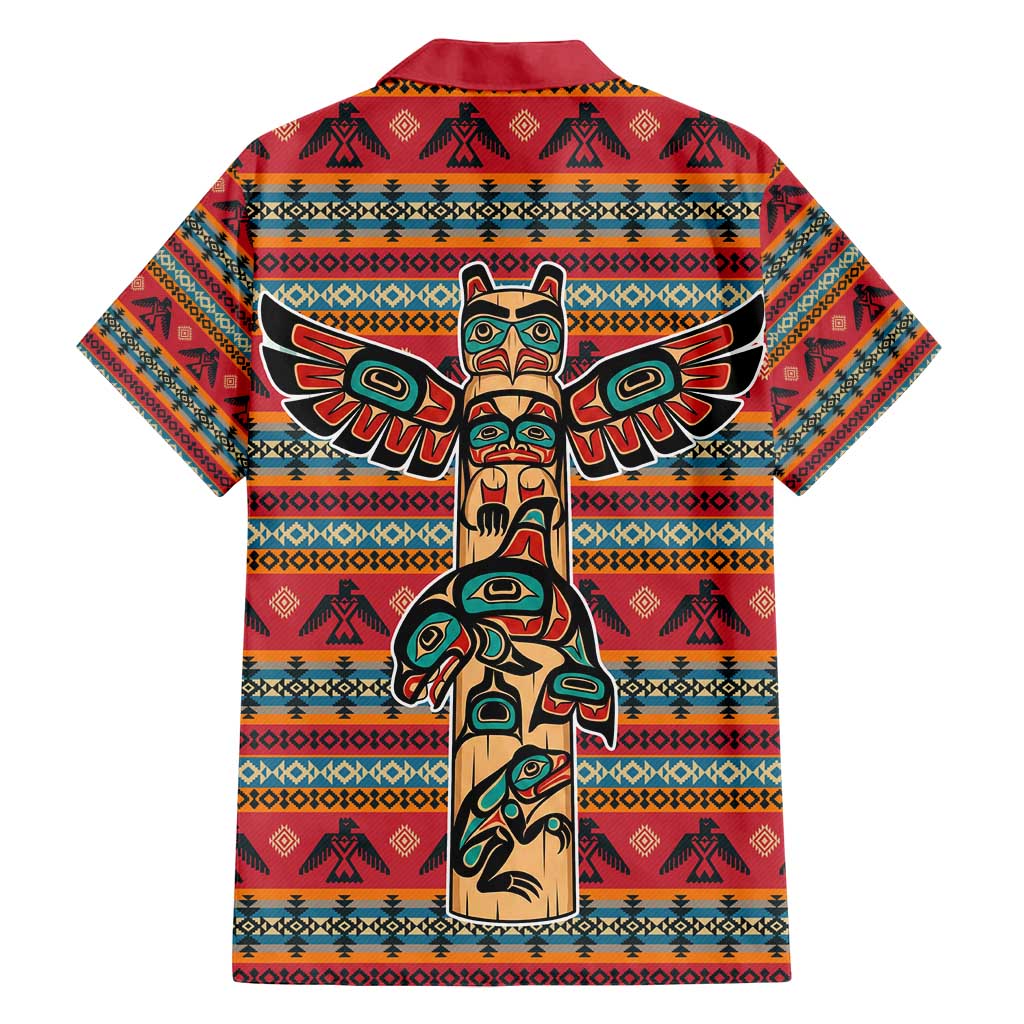 Thunderbird Totem Family Matching Long Sleeve Bodycon Dress and Hawaiian Shirt Native American Geometric Tribal - Pacific Northwest Indigenous Art - Wonder Print Shop