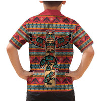 Thunderbird Totem Family Matching Mermaid Dress and Hawaiian Shirt Native American Geometric Tribal - Pacific Northwest Indigenous Art - Wonder Print Shop