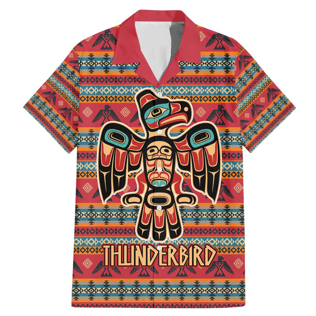 Thunderbird Totem Family Matching Mermaid Dress and Hawaiian Shirt Native American Geometric Tribal - Pacific Northwest Indigenous Art - Wonder Print Shop