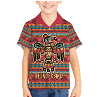Thunderbird Totem Family Matching Mermaid Dress and Hawaiian Shirt Native American Geometric Tribal - Pacific Northwest Indigenous Art - Wonder Print Shop