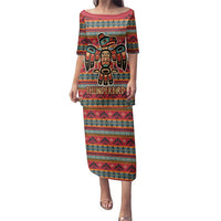 Thunderbird Totem Family Matching Puletasi and Hawaiian Shirt Native American Geometric Tribal - Pacific Northwest Indigenous Art - Wonder Print Shop