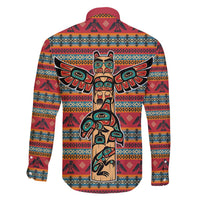 Thunderbird Totem Family Matching Short Sleeve Bodycon Dress and Hawaiian Shirt Native American Geometric Tribal - Pacific Northwest Indigenous Art - Wonder Print Shop